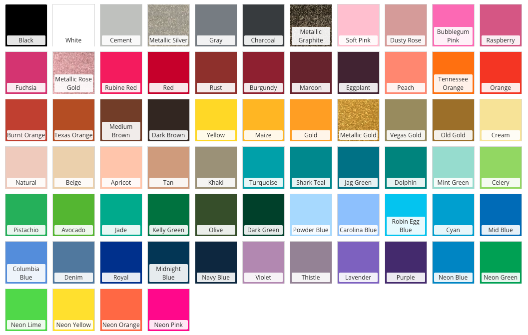 Puff Print Colors Idaho Falls